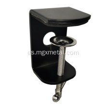 Abrazadera de mesa de metal con recubrimiento en polvo con tornillo ajustable